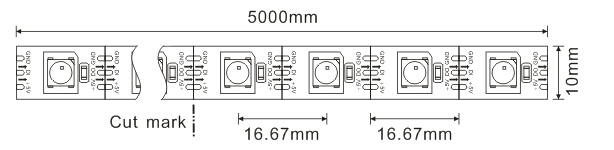 5V WS2812B ไฟ LED Strip แบบดิจิตอลที่ตั้งโปรแกรมได้ แบตเตอรี่ ขับเคลื่อนสำหรับตกแต่งคริสต์มาส 0