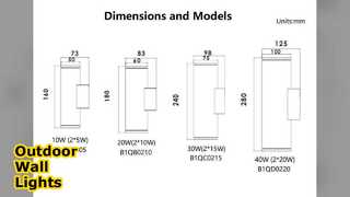 ไฟ LED ติดผนัง 20W ขึ้นลงโคมไฟกลางแจ้ง